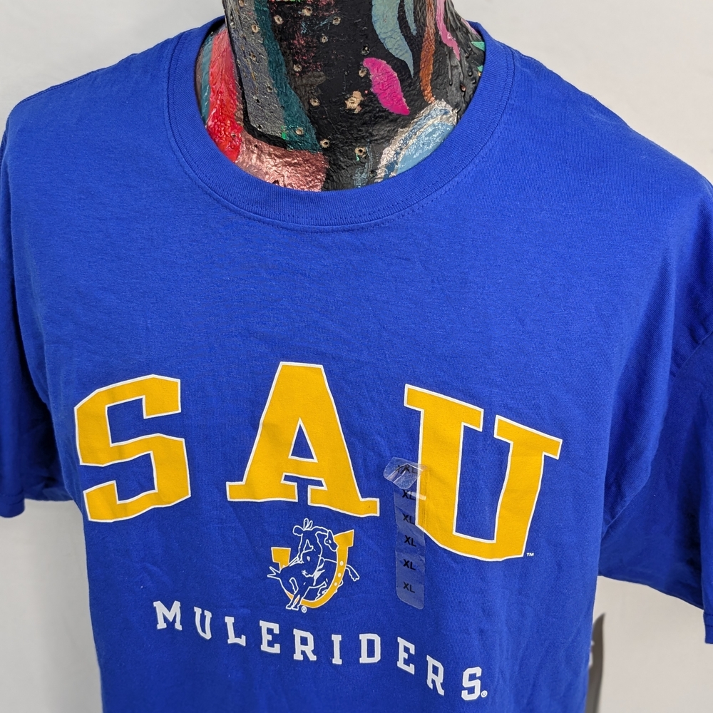 Southern Arkansas University Muleriders Mens XL Gray Cotton Logo Tshirt SAU - Picture 3 of 8
